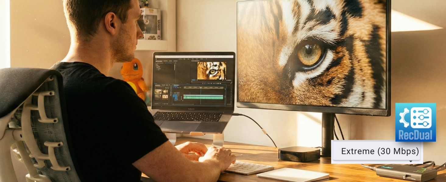 High Bitrate - Up to 30Mbps