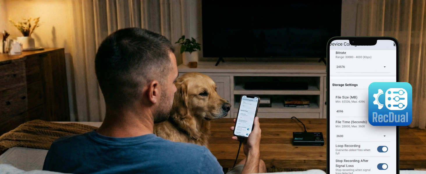 RecDual Link App - Full Control