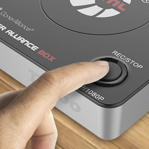 A built-in record button makes it easy to record your video/gameplay.