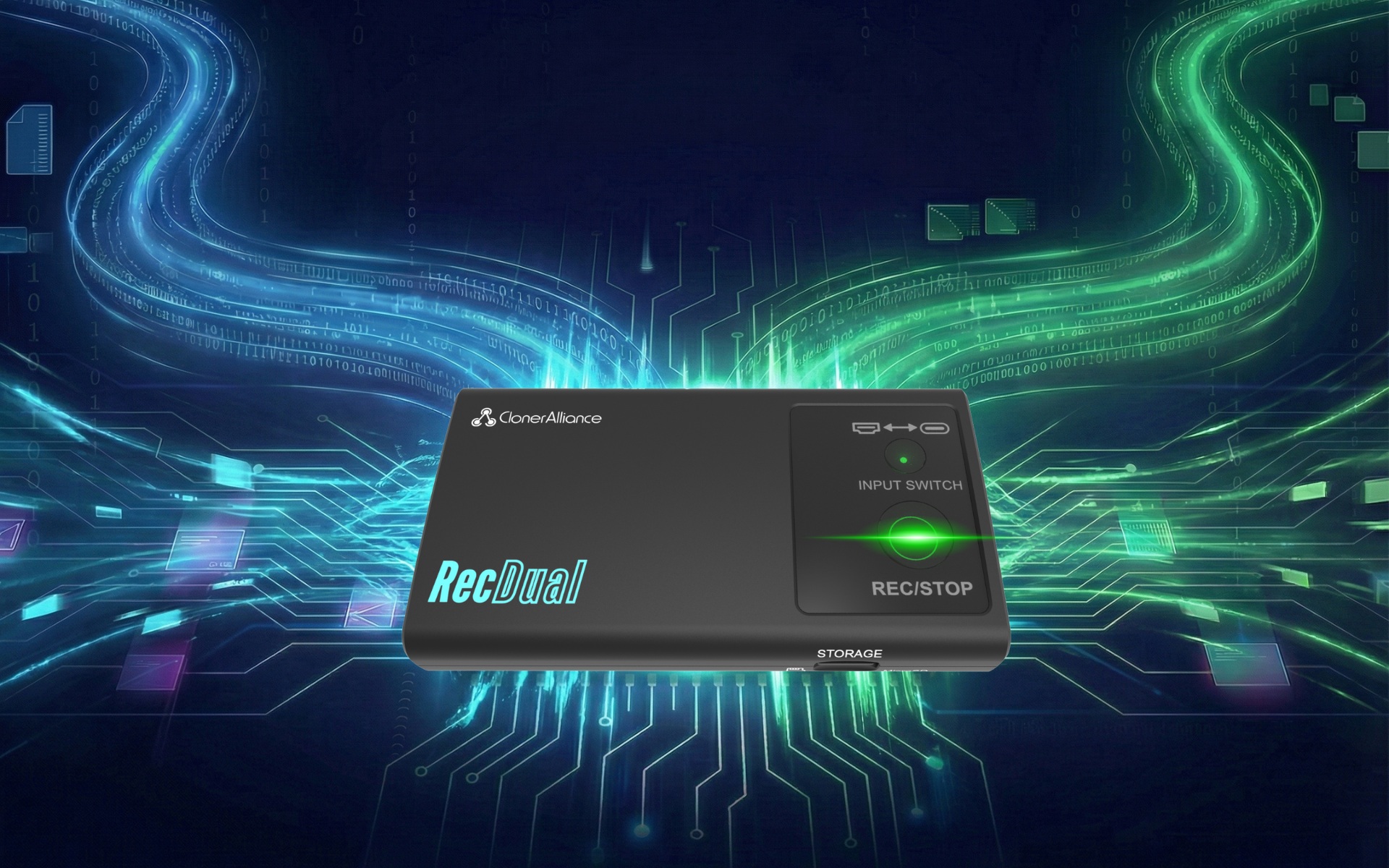 ClonerAlliance RecDual Dongle - Portable HDMI & USB-C Video Recorder