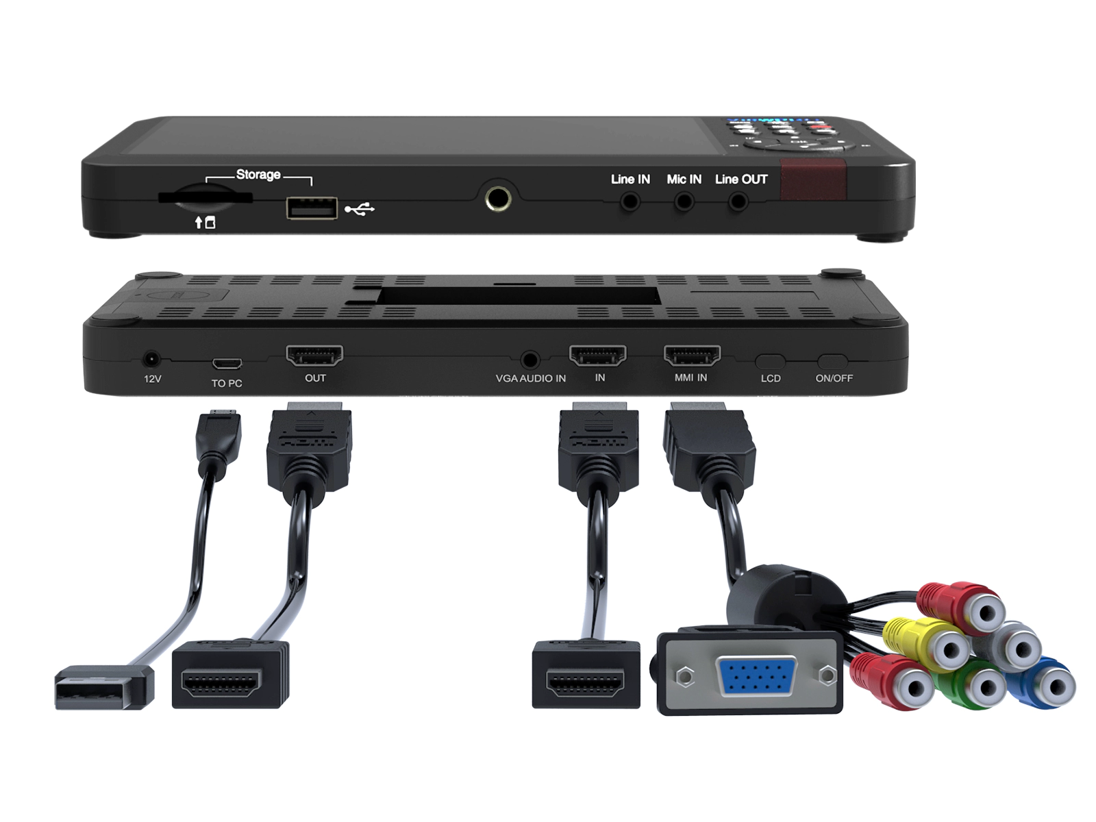  ClonerAlliance ViewPro, Portable 1080p@60fps HDMI Video  Recorder and Playback with 7 LCD, AV/VGA/YPbPr Inputs. Schedule Recording.  No TV is Required. : Electronics