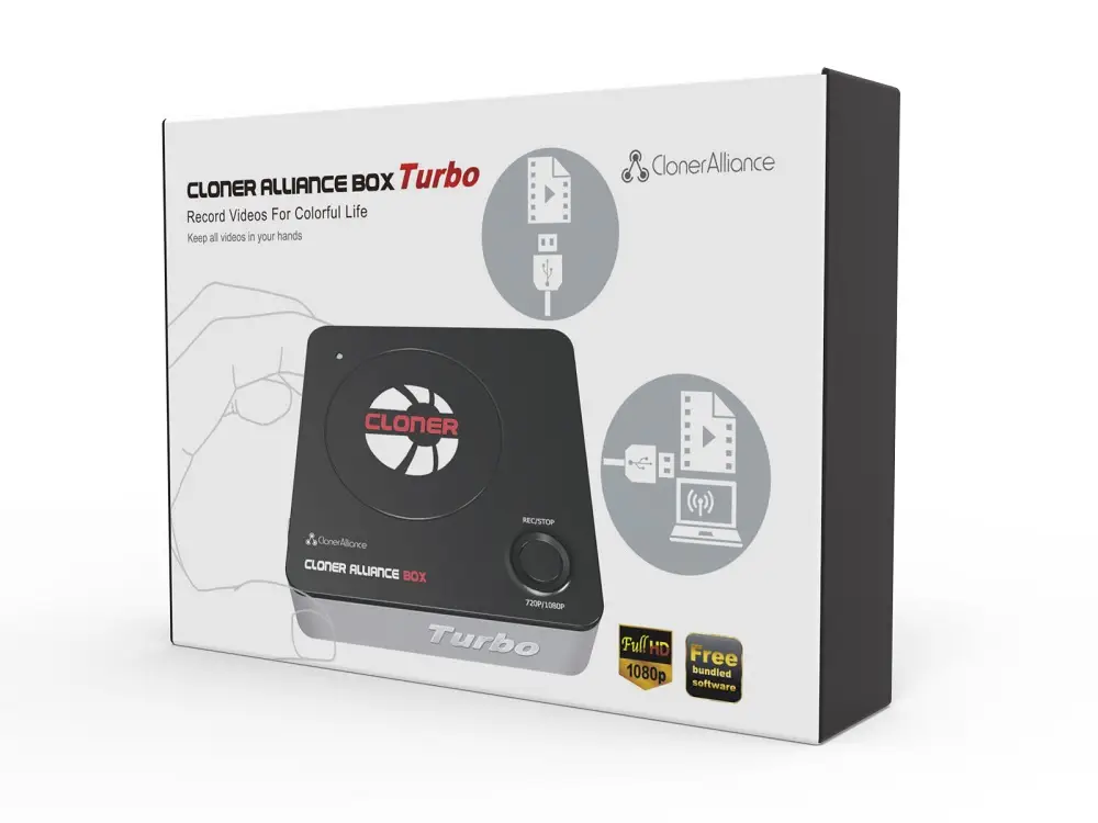 ClonerAlliance Box Turbo - Standalone HDMI video recorder with To PC port.